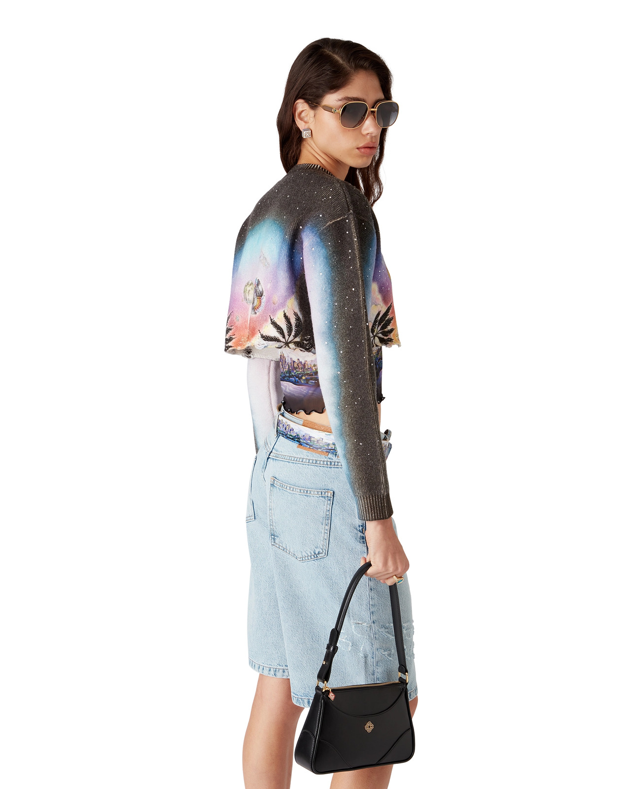 La Prémonition Cashmere Blend Cropped Jumper | Casablanca Paris - 4
