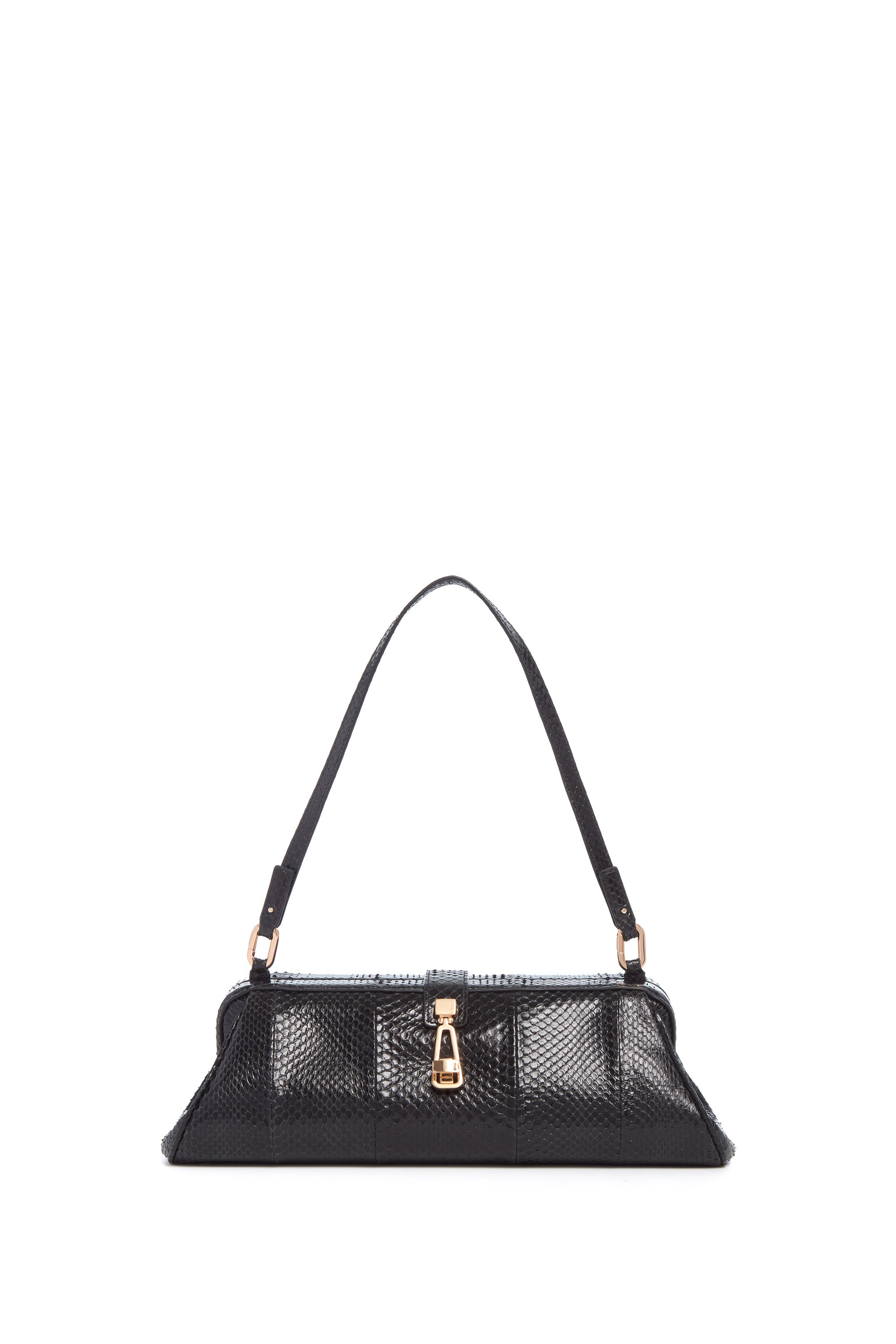 Paola Clutch in Black Snakeskin - 3