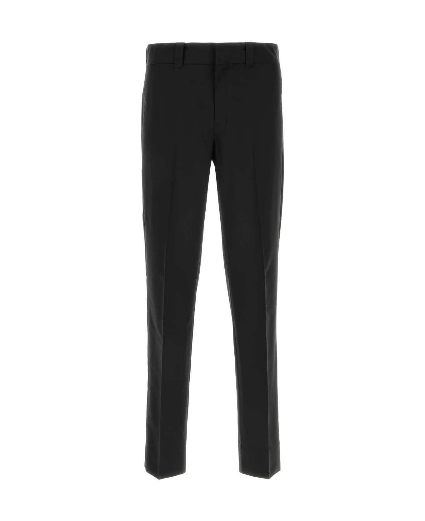 Black Wool Blend Pant - 2