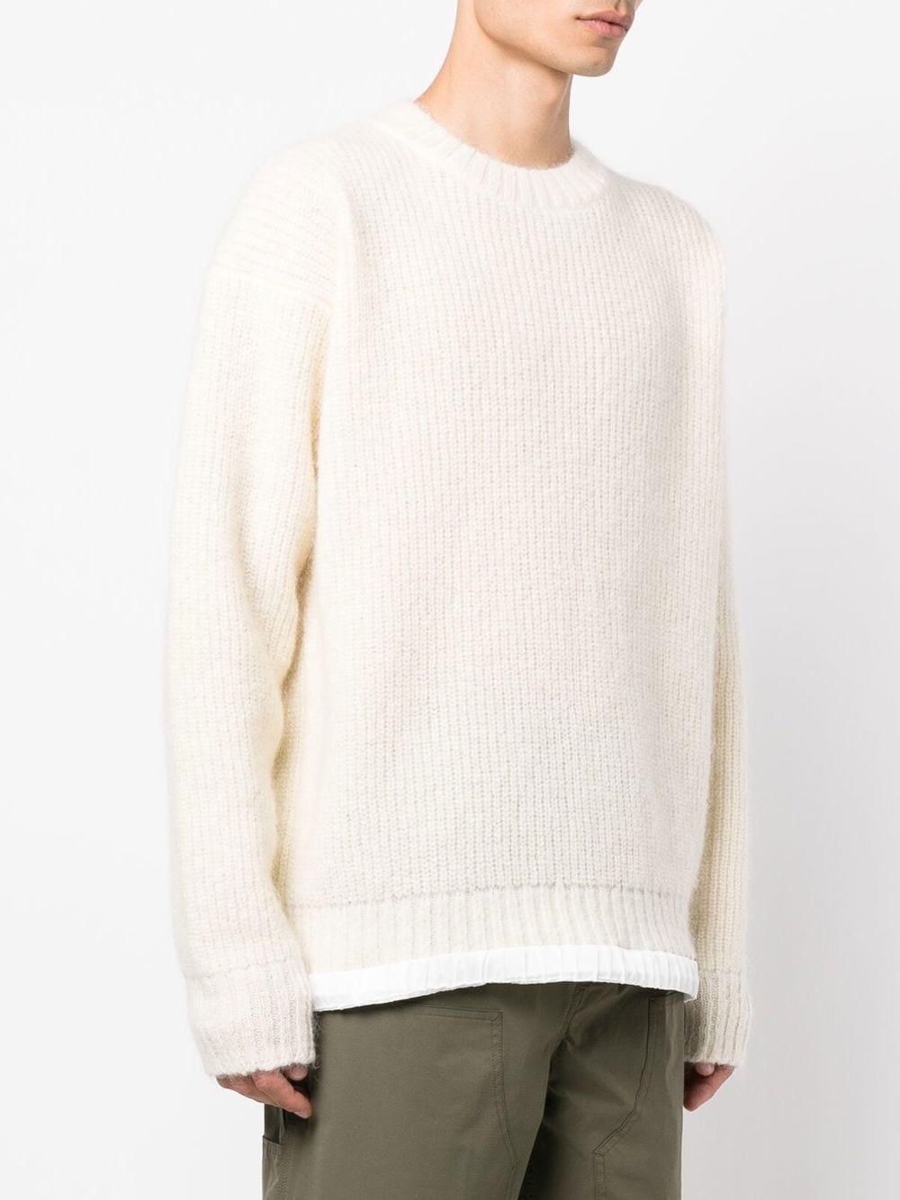 mohair-wool elasticated-hem jumper - 3