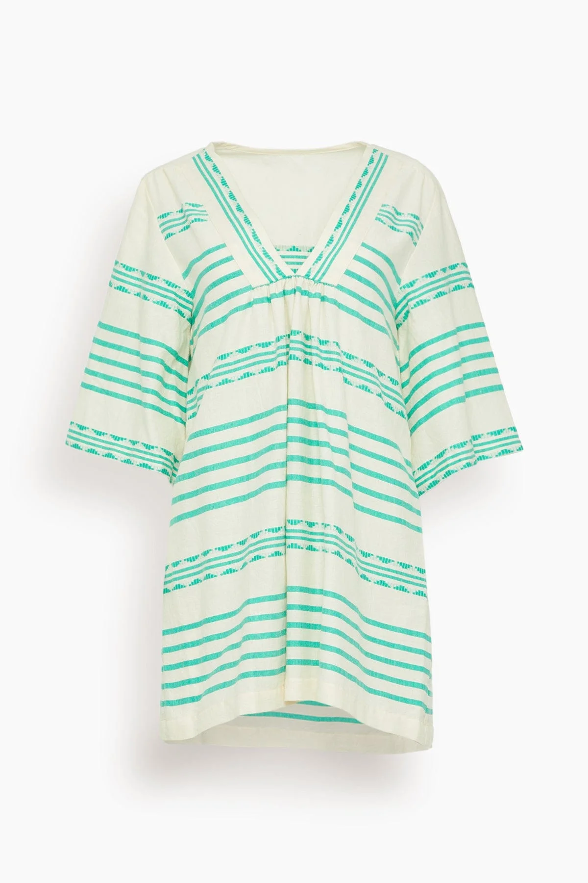 Belkis V-Neck Caftan in Chereka Green - 1