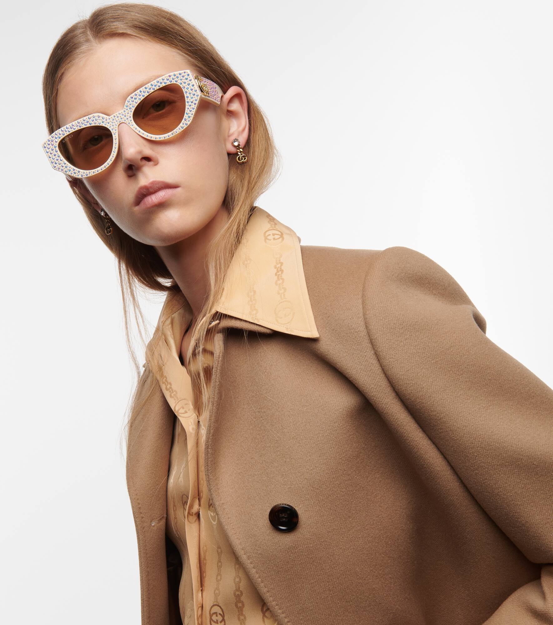 Embellished oval sunglasses - 3