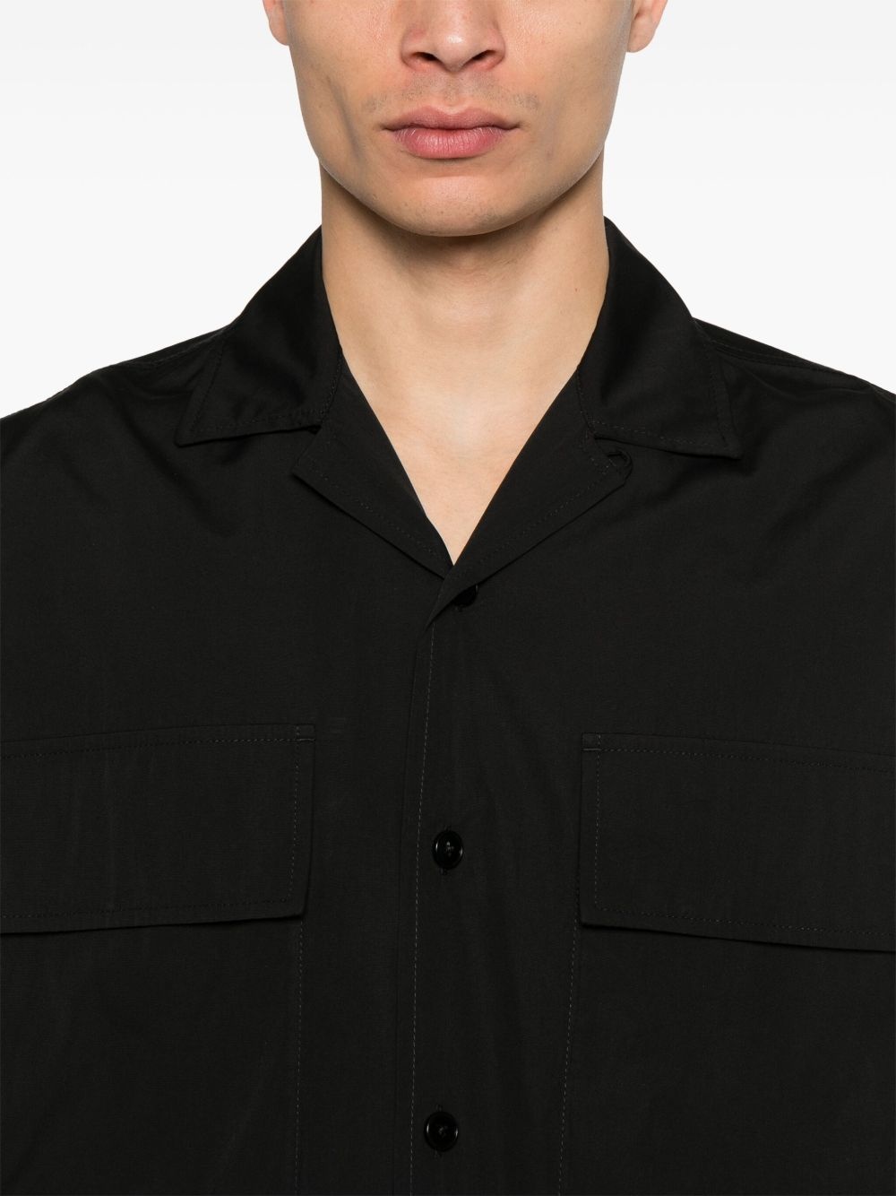 logo-embroidered shirt - 5