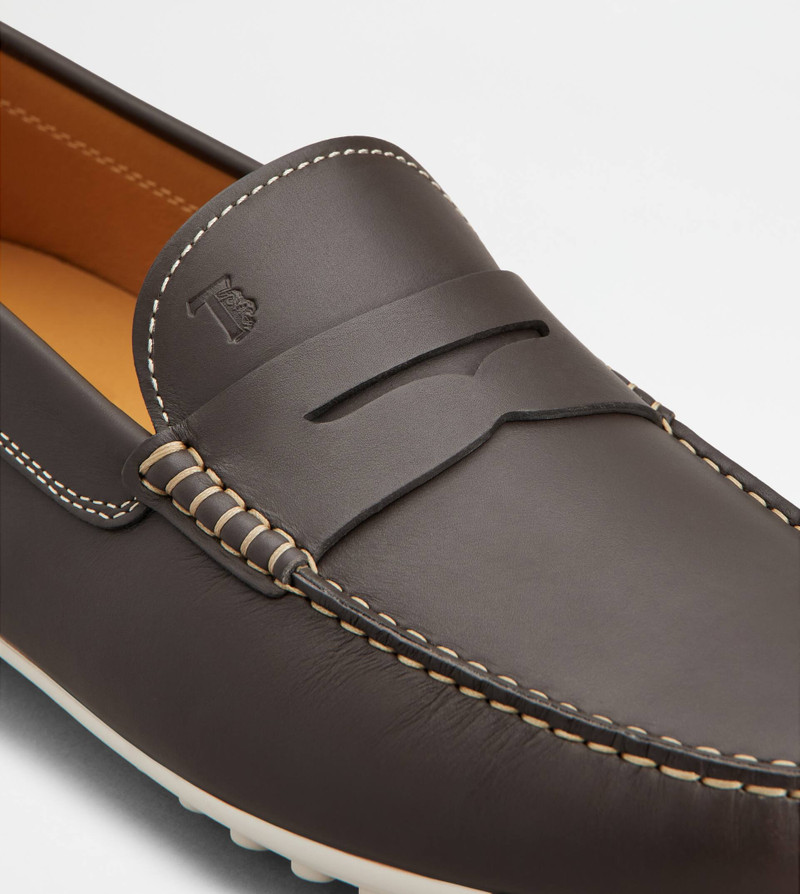 CITY GOMMINO LOAFERS IN LEATHER - BROWN 6