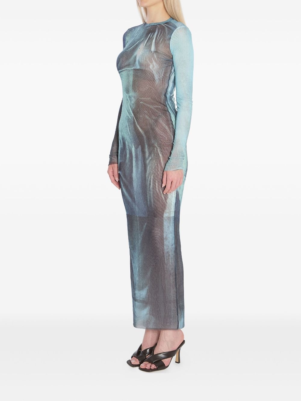 water-print maxi dress - 2