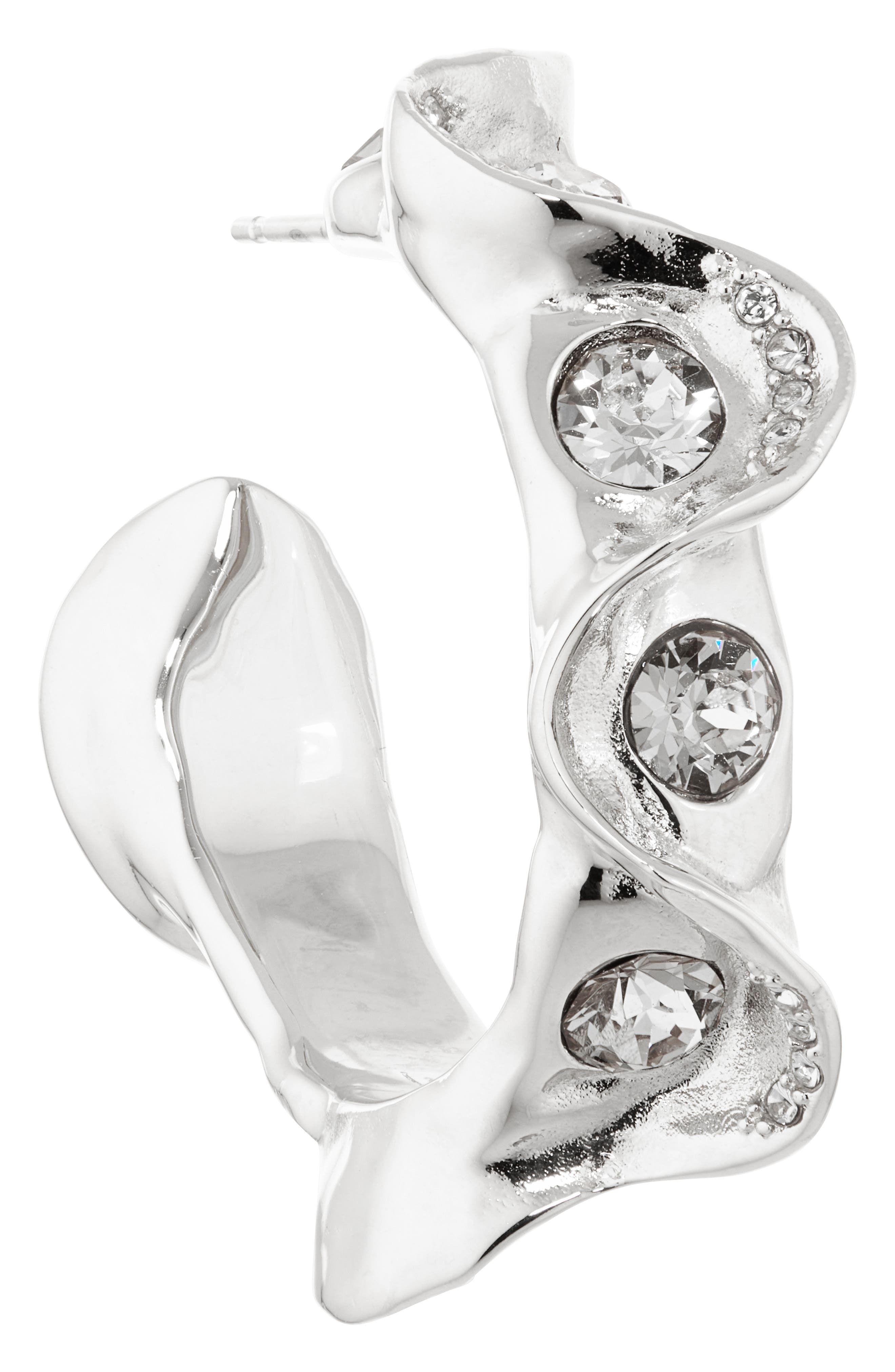 Oscar de la Renta Crystal Nest Hoop Earrings at Nordstrom - 6
