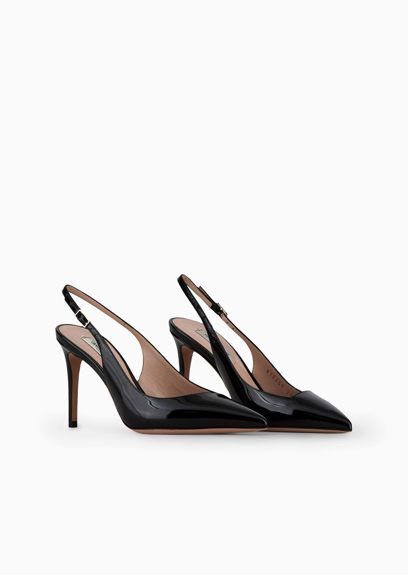 Patent leather slingbacks with asymmetric top line 3