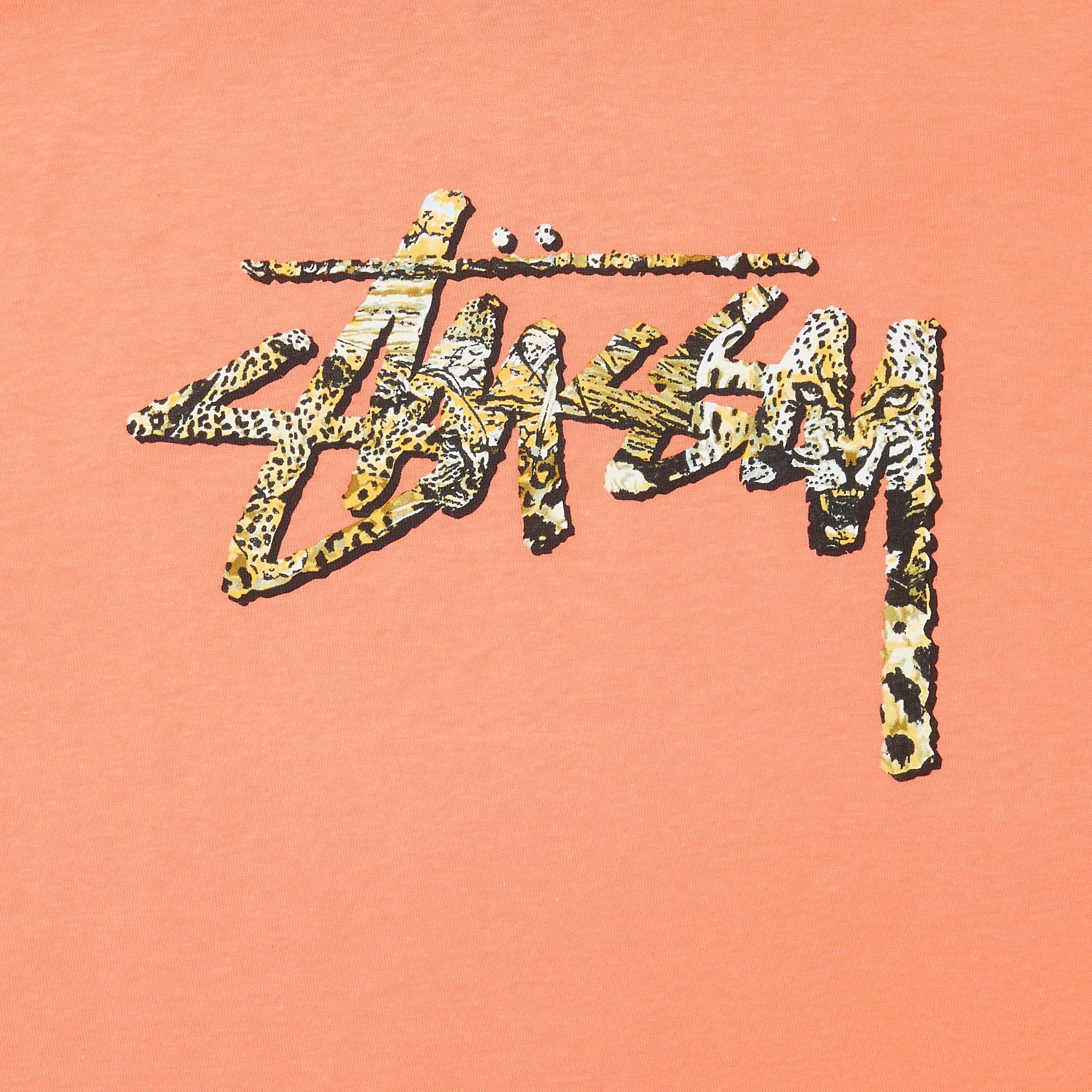 Stussy Cheetah Stock Tee 'Pale Red' - 3