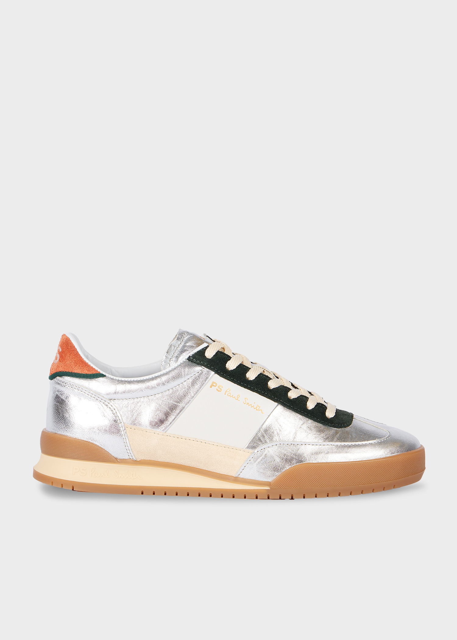 Women's Leather Silver 'Dover' Retro Gum Trainers - 2