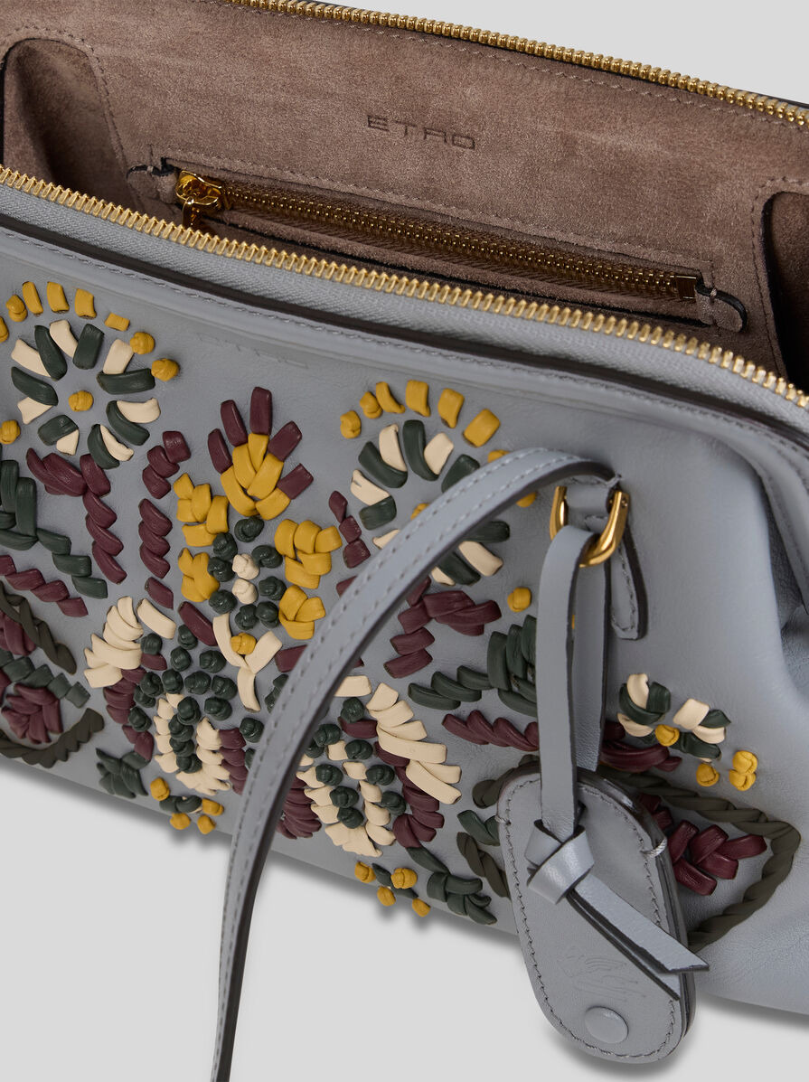 SMALL LEATHER DOC SHOULDER BAG WITH EMBROIDERY - 4