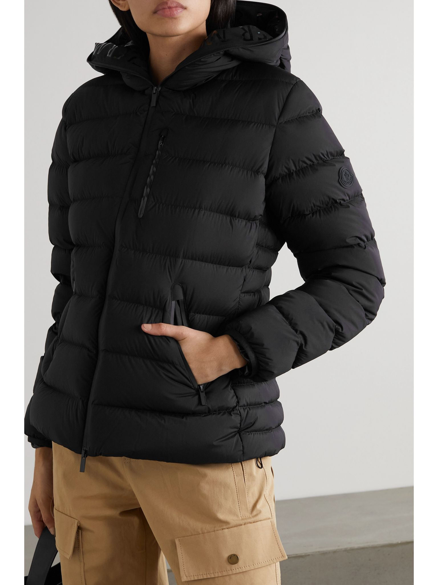 Herbe hooded quilted shell down jacket Black - 3