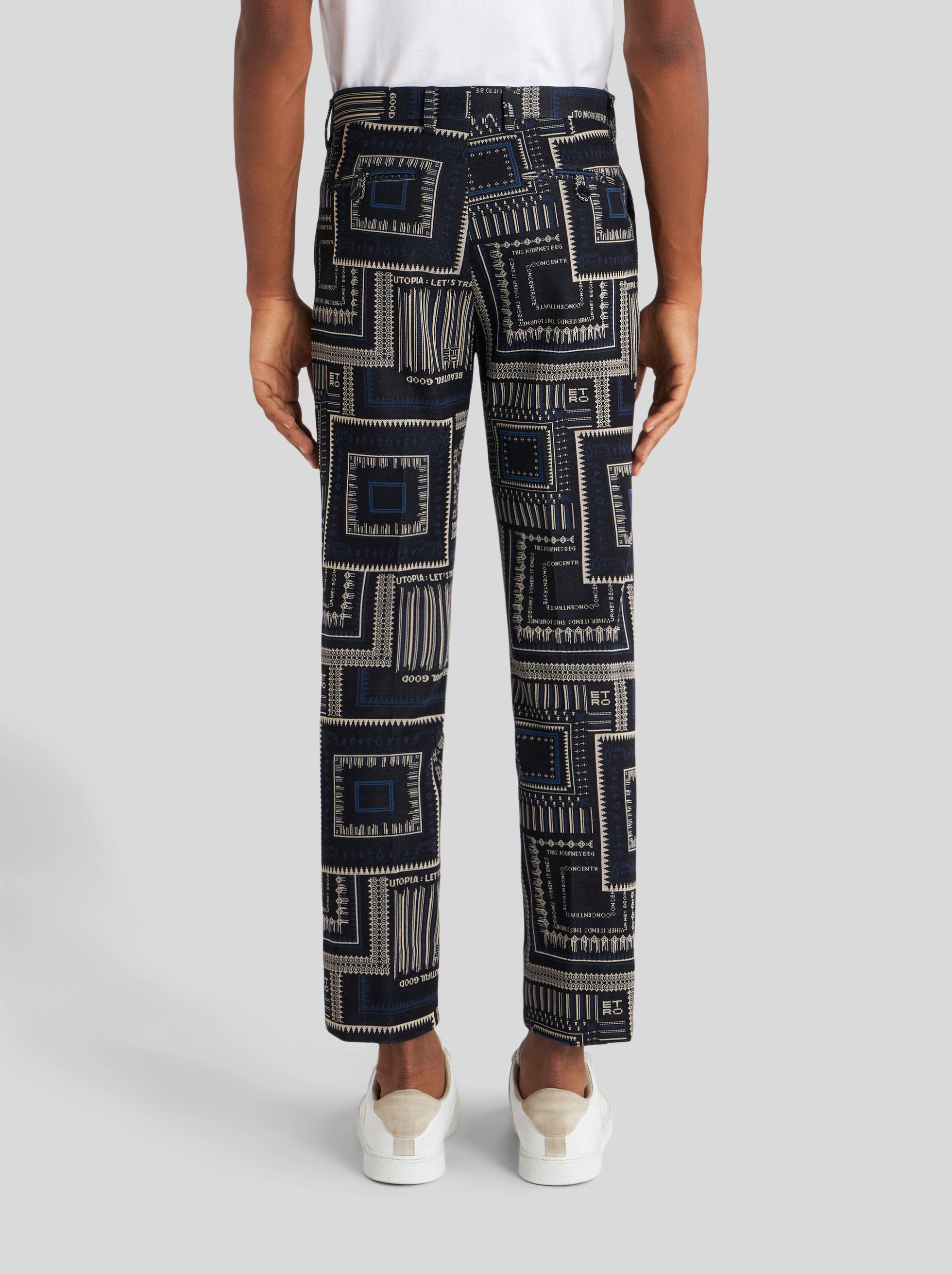 TAILORED POUCH PRINT TROUSERS - 4