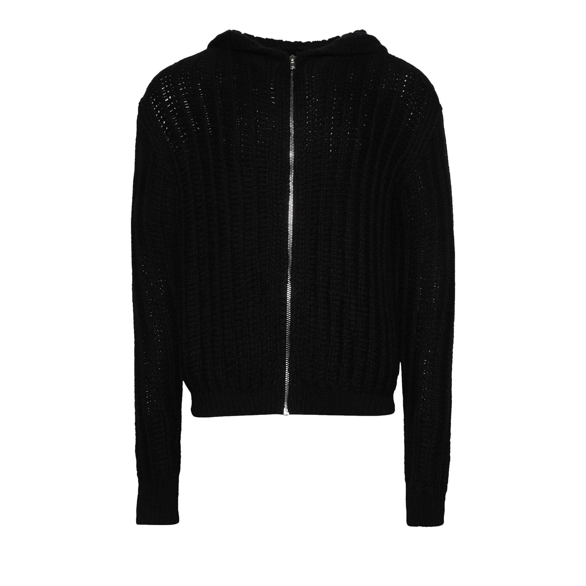 Rick Owens Zipped Hoodie 'Black' - 1