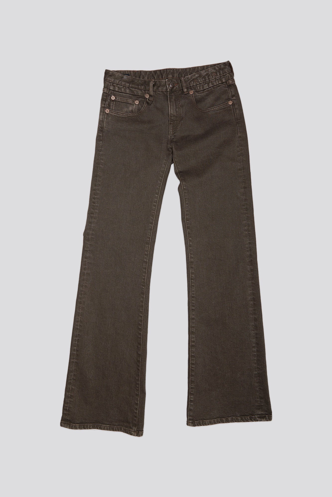 R13 BOY FLARE - CHOCOLATE BROWN STRETCH - R13 | REVERSIBLE