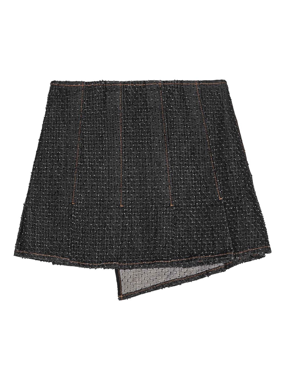 wrap denim mini skirt - 6