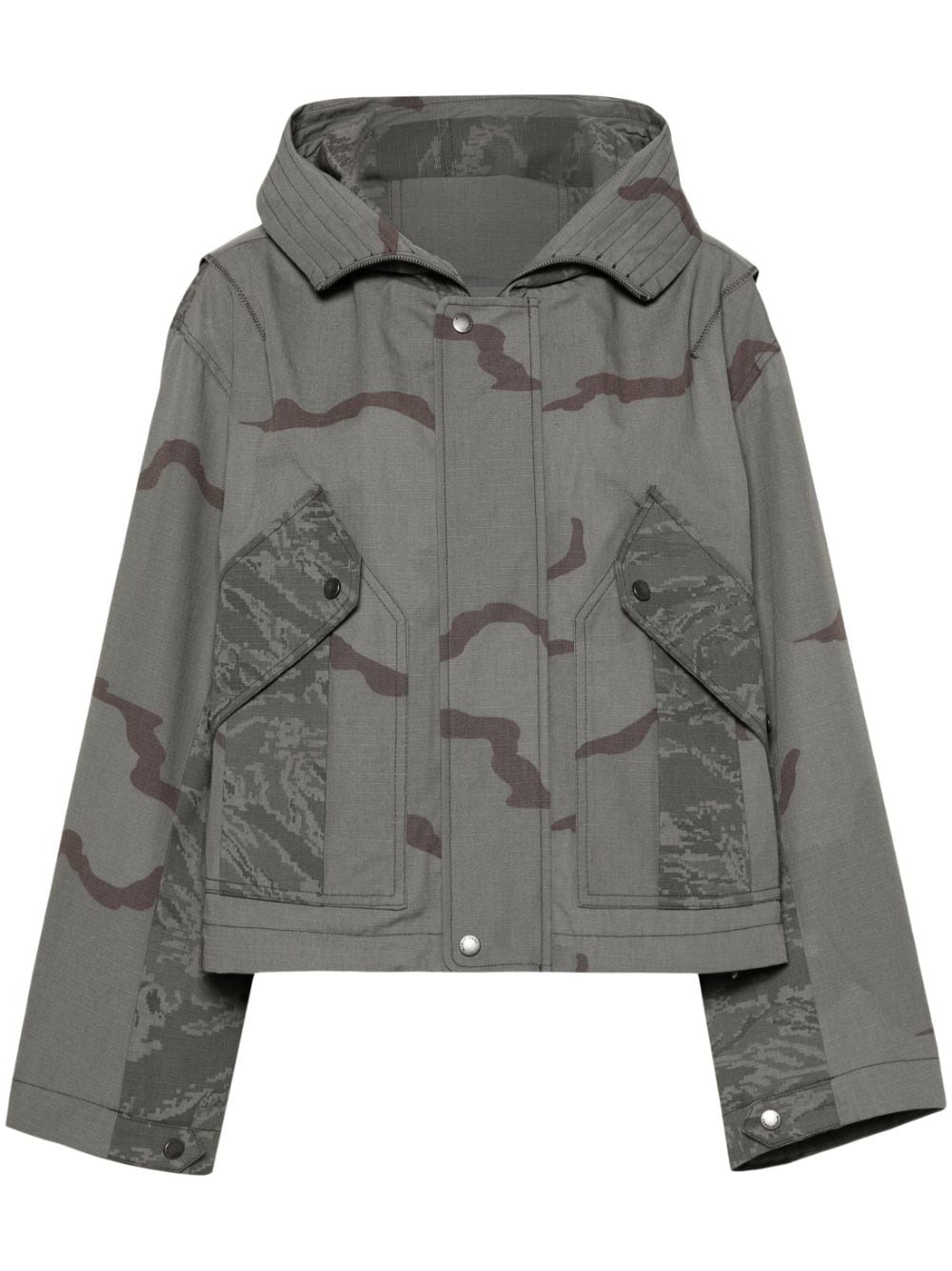 Regenerated camouflage-print jacket - 1