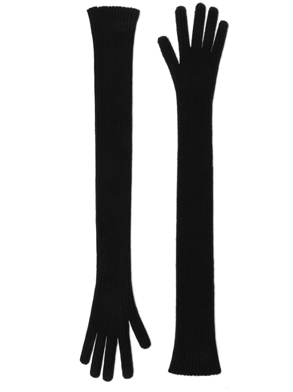 extra-long cashmere-blend gloves - 1