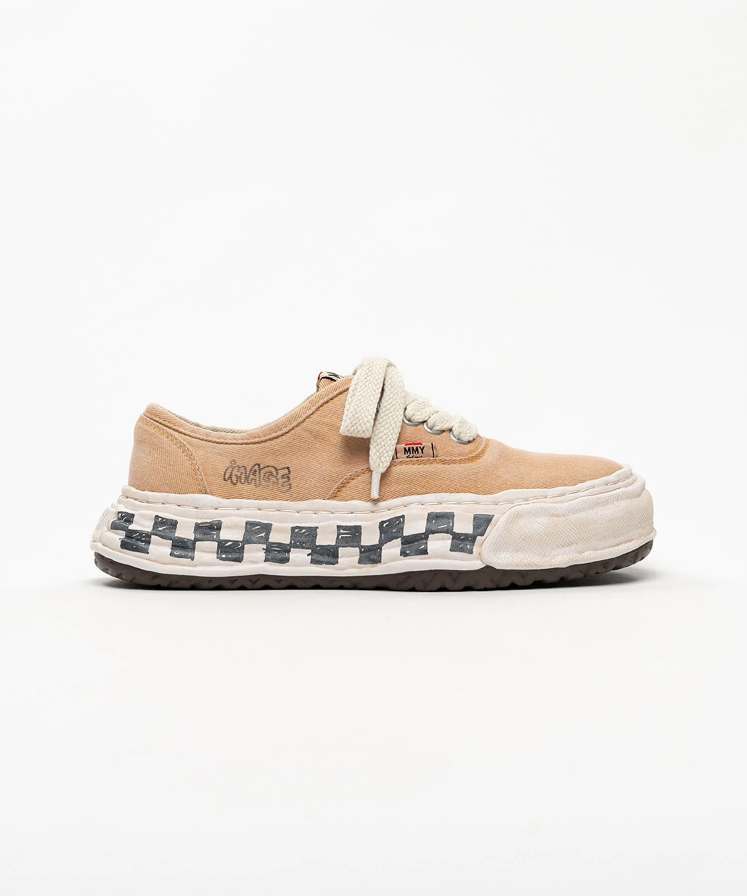 "BAKER 26" OG Graffiti Check Sole Canvas Low-top Sneakers - 1