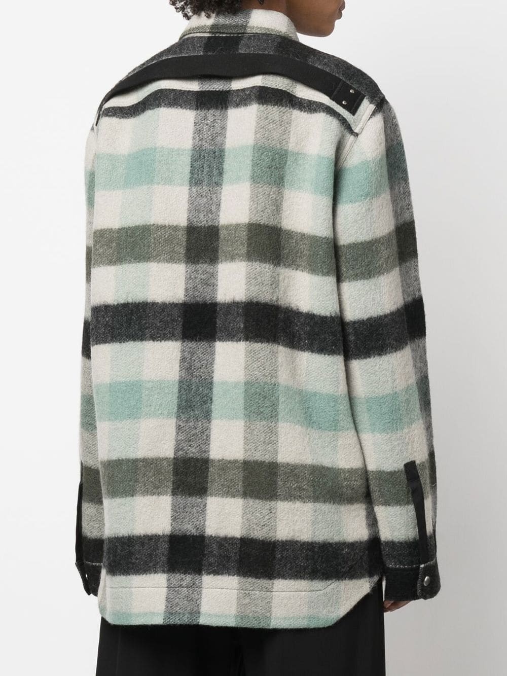 checked  oversize overshirt - 4