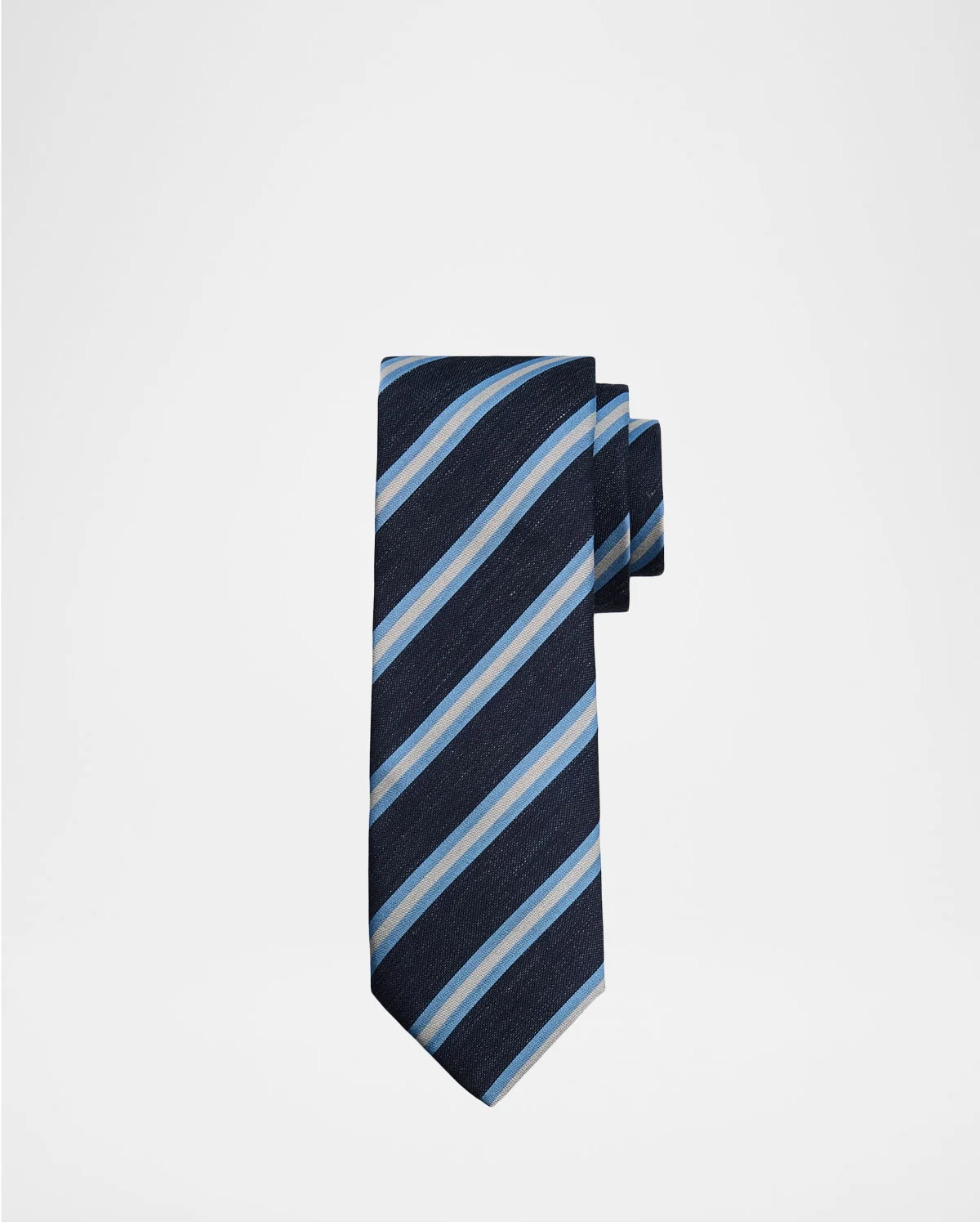 Men's Diagonal Multi-Stripe Silk Tie - 1