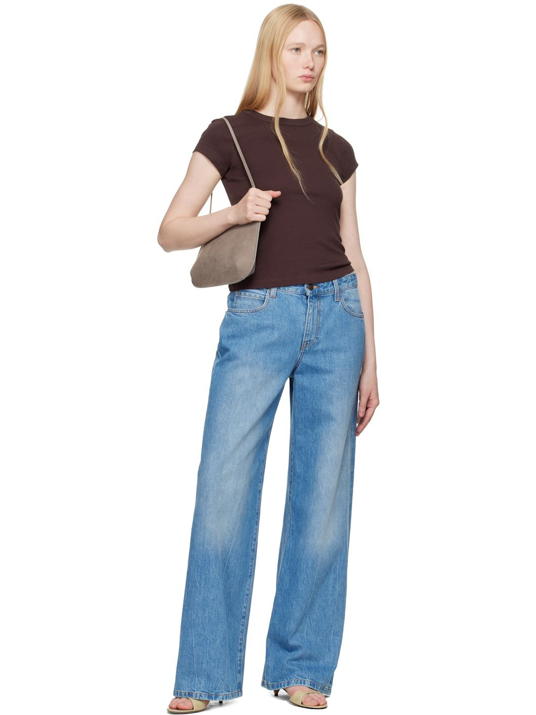 SSENSE Exclusive Gray Bra Nubuck Bag - 4