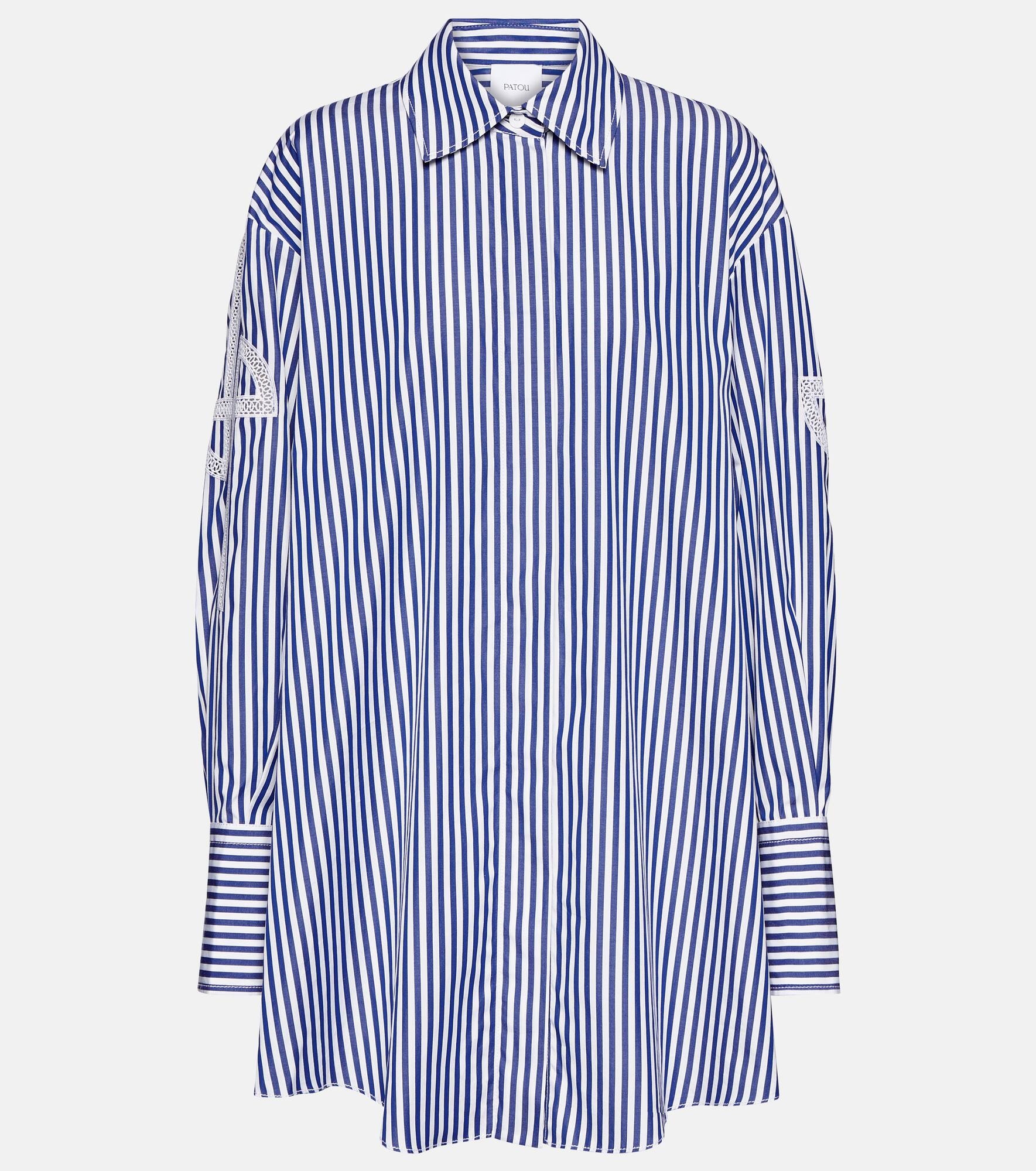 Striped cotton poplin shirt - 1
