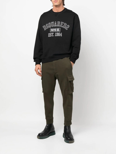 DSQUARED2 logo-print crew neck sweatshirt outlook