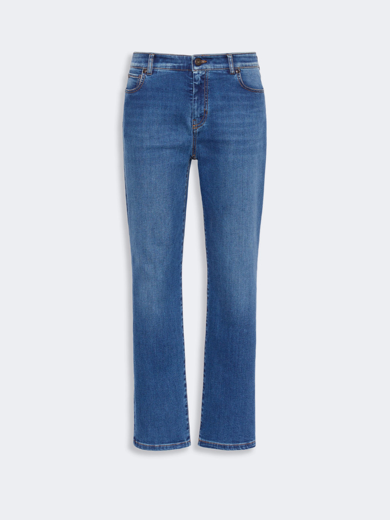 LANA Slim-fit stretch denim cropped jeans - NAVY 1