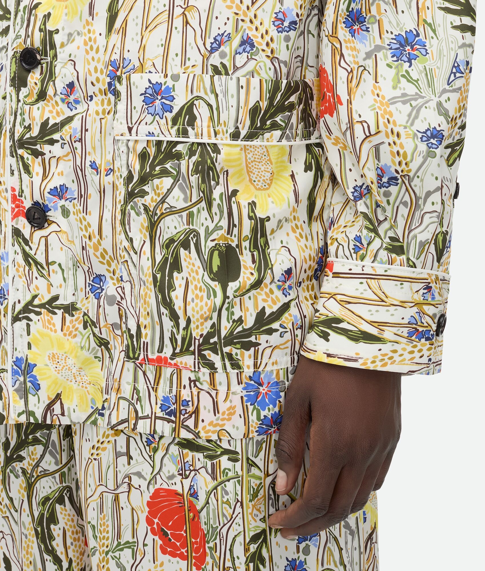 Flower Viscose And Silk Pyjama Set - 6