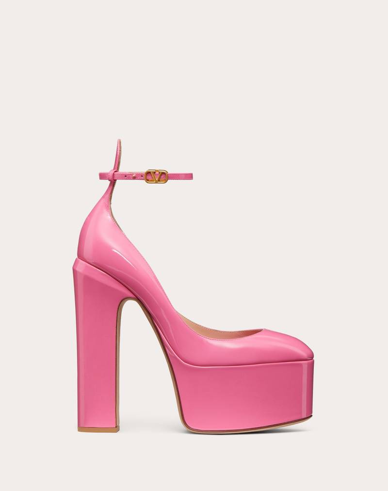 VALENTINO GARAVANI TAN-GO PLATFORM PUMP IN PATENT LEATHER 155 MM - 1