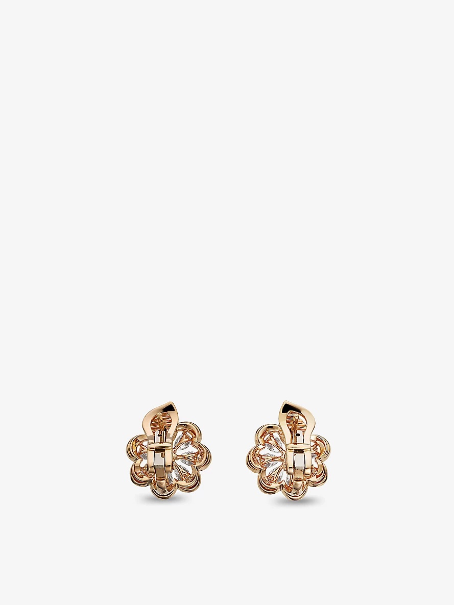 Precious Lace Frou-Frou 18ct rose-gold and 1.63ct round-cut diamond earrings - 3