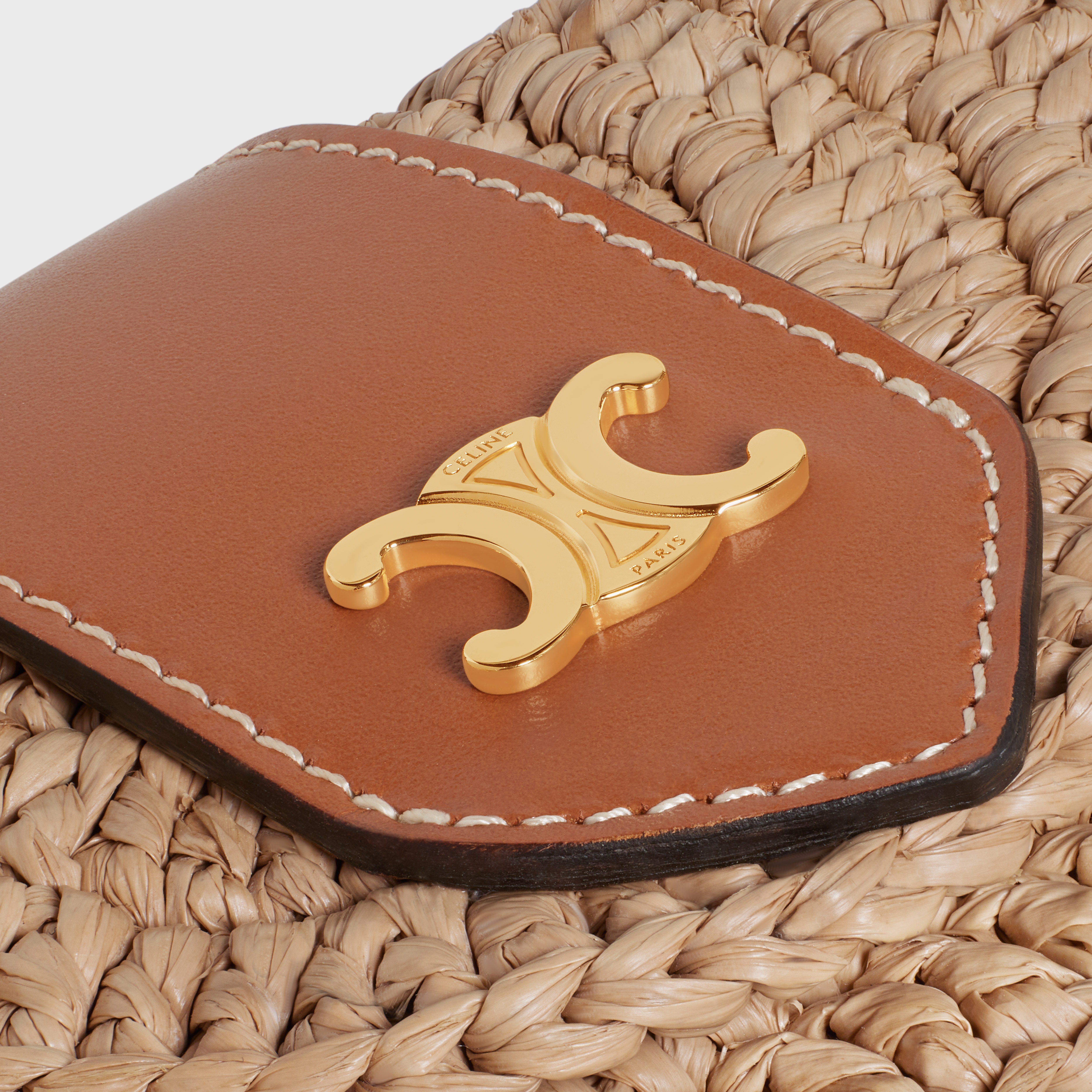 CROSSBODY PURSE in RAFFIA AND CALFSKIN - 4