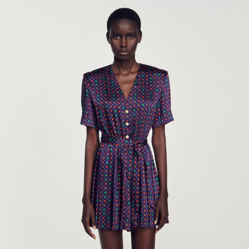 Printed satin playsuit 5