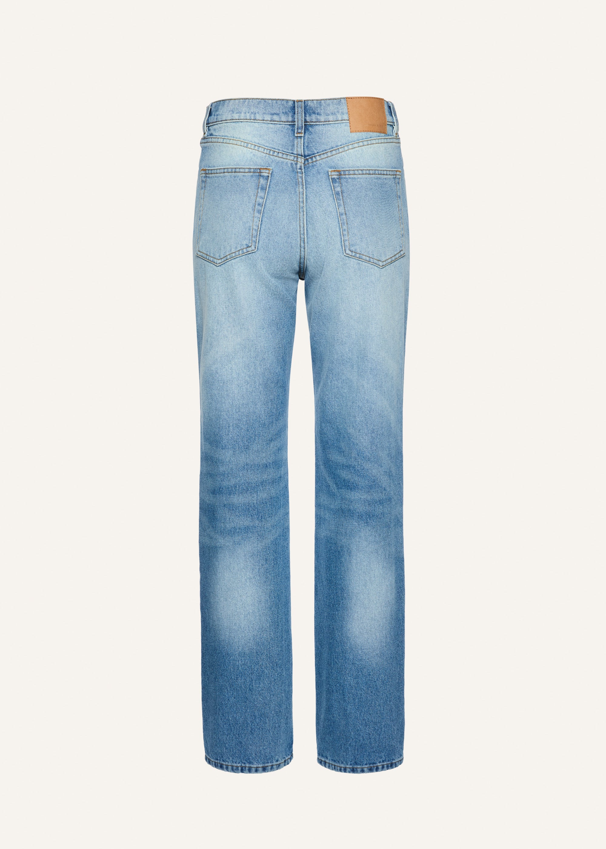 Straight-leg denim pants in light blue - 2