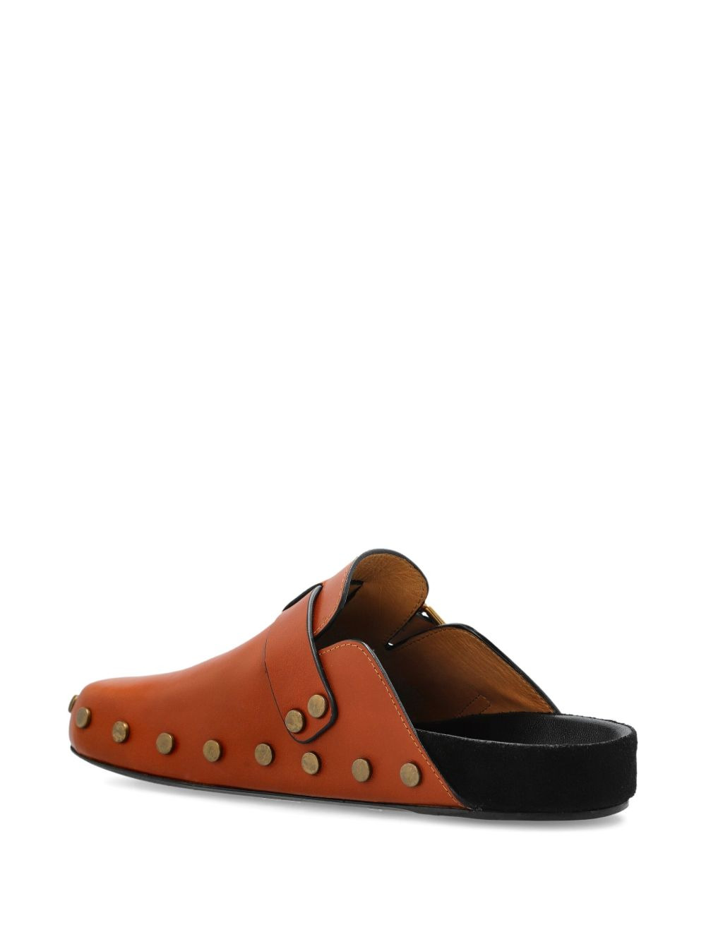 buckle-fastening studded clogs - 4