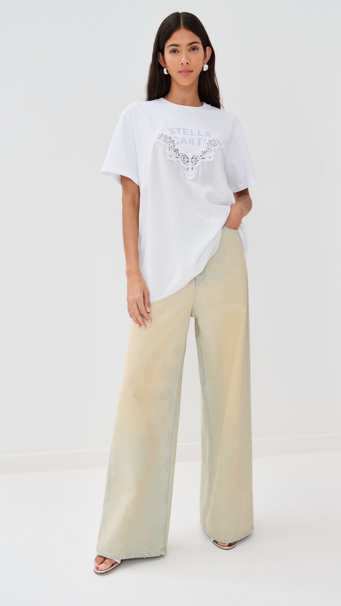 Lace Slip Jersey Tee - 4