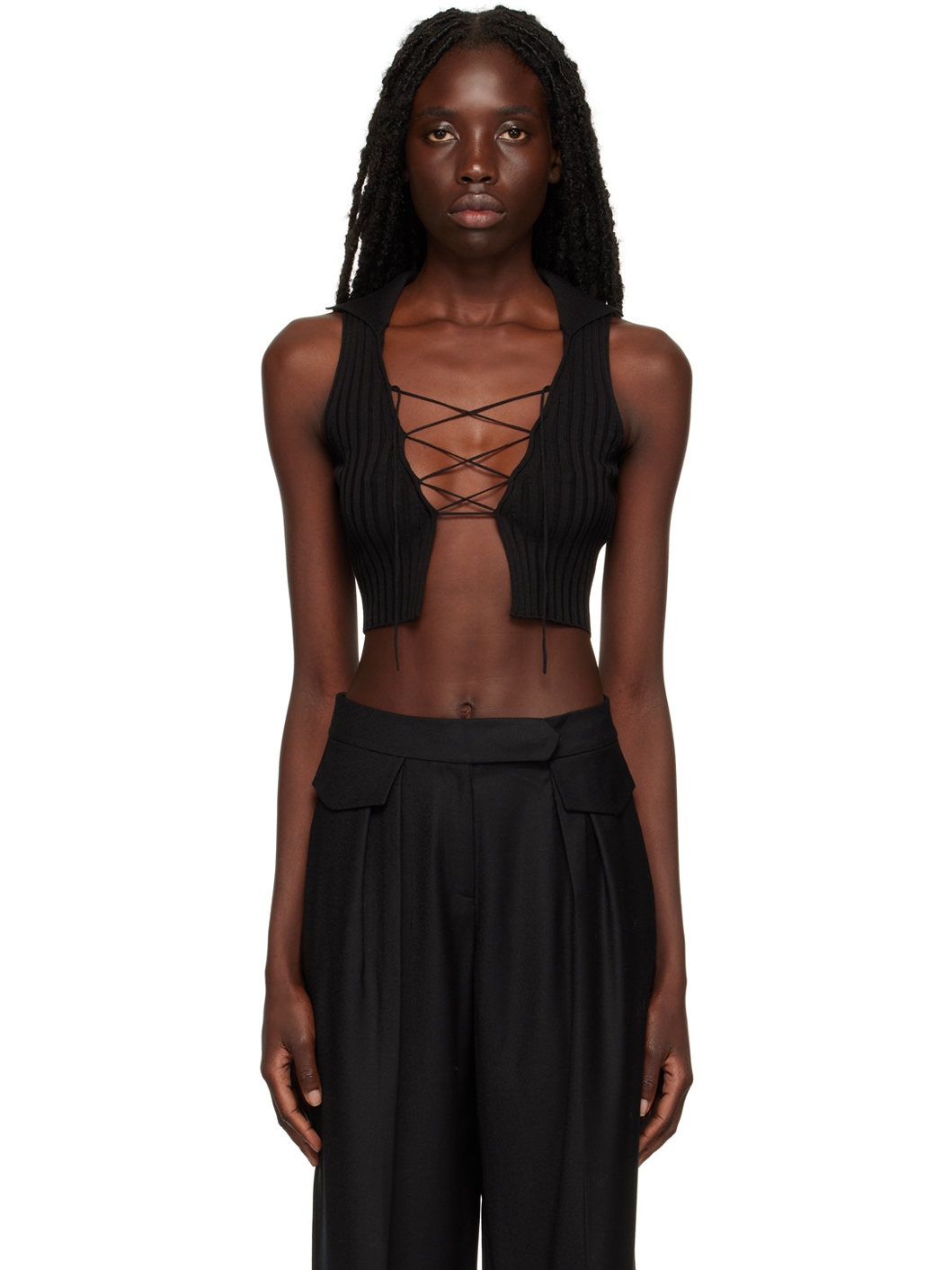 SSENSE Exclusive Black Reposier Tank Top - 1