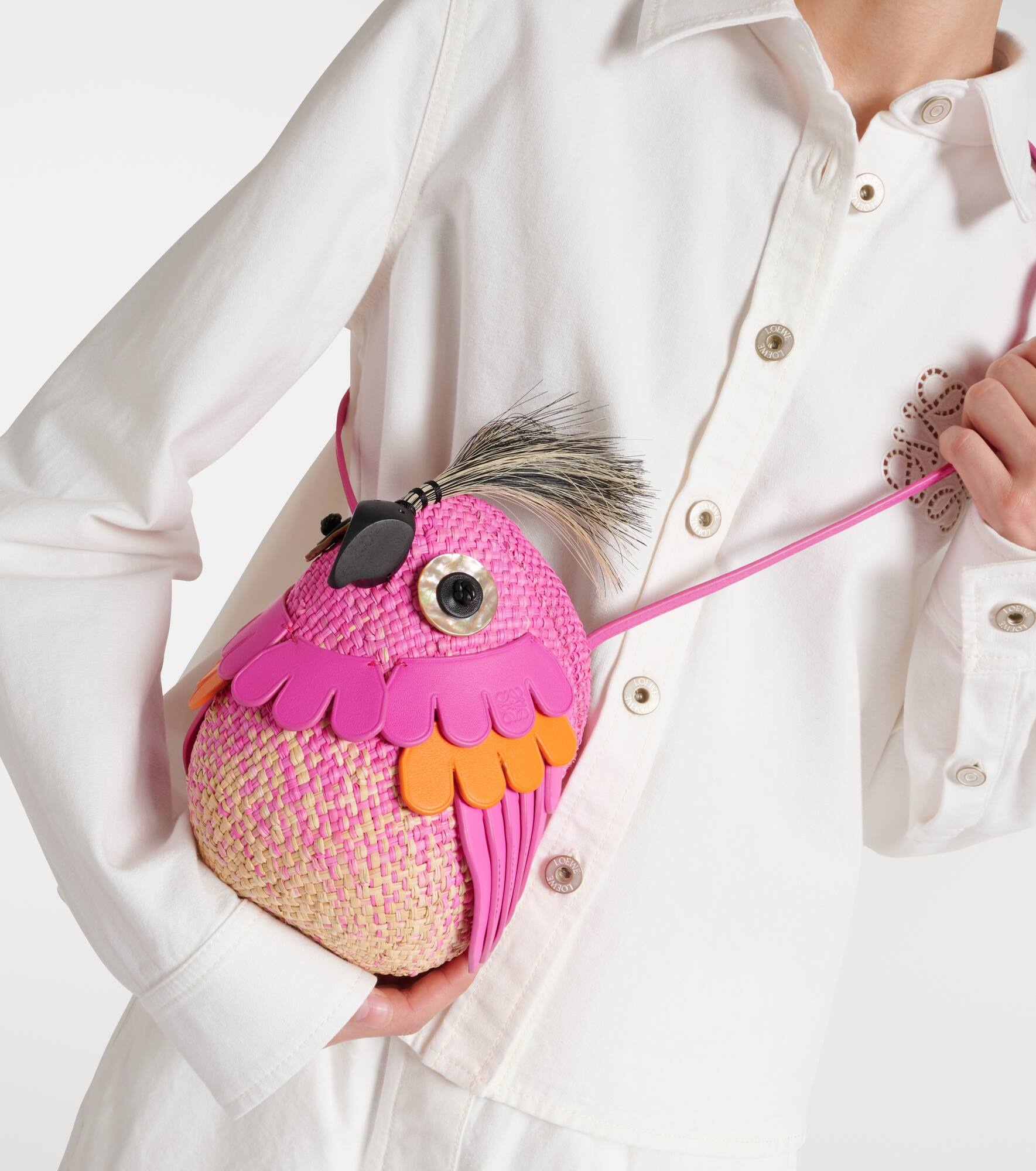 Bird Mini raffia crossbody bag - 2