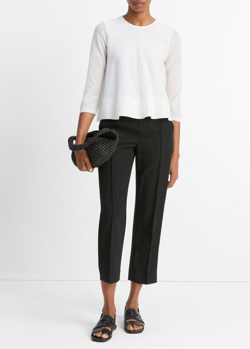 Italian Cotton-Blend A-Line Sweater 4