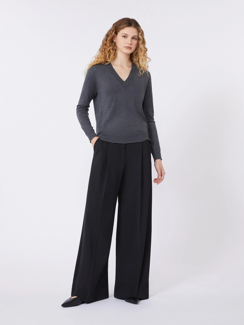 WEEKEND Max Mara Wool-blend trousers - BLACK outlook