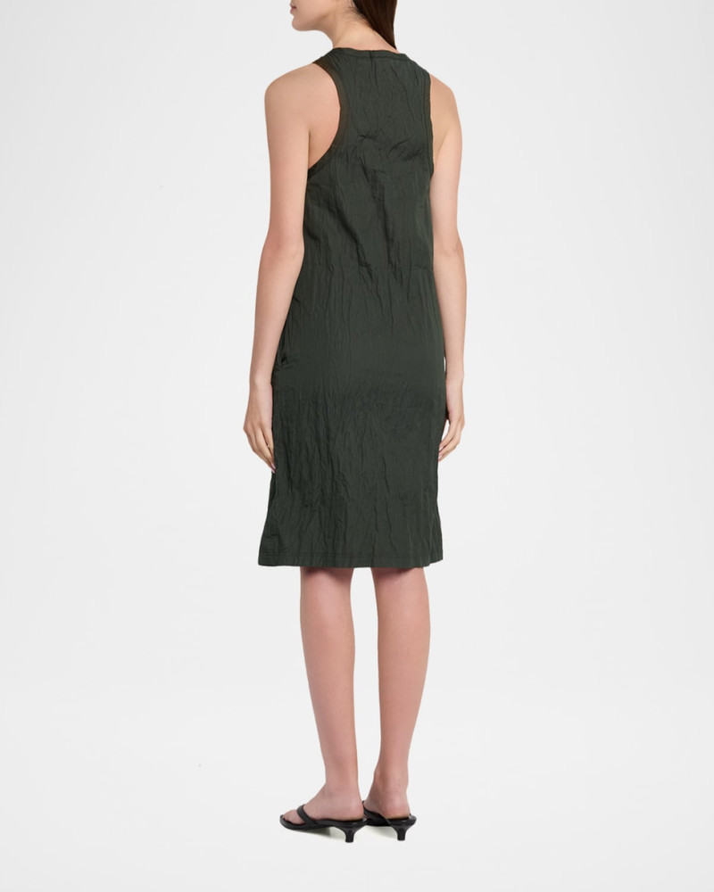 Crinkled Cotton Sleeveless Tank Dress 3