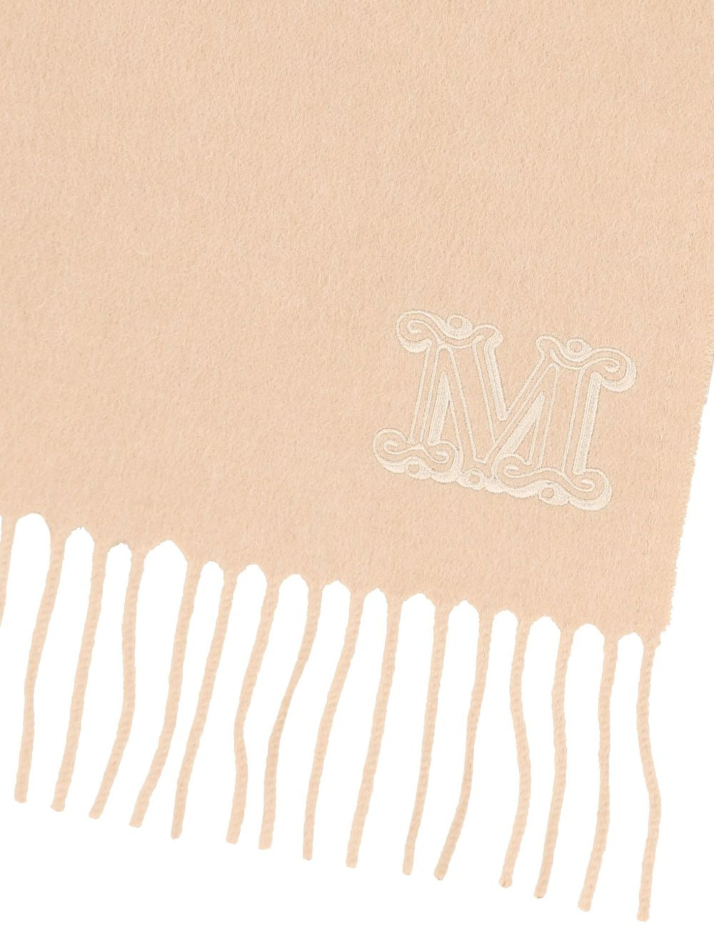 embroidered fringed scarf - 2