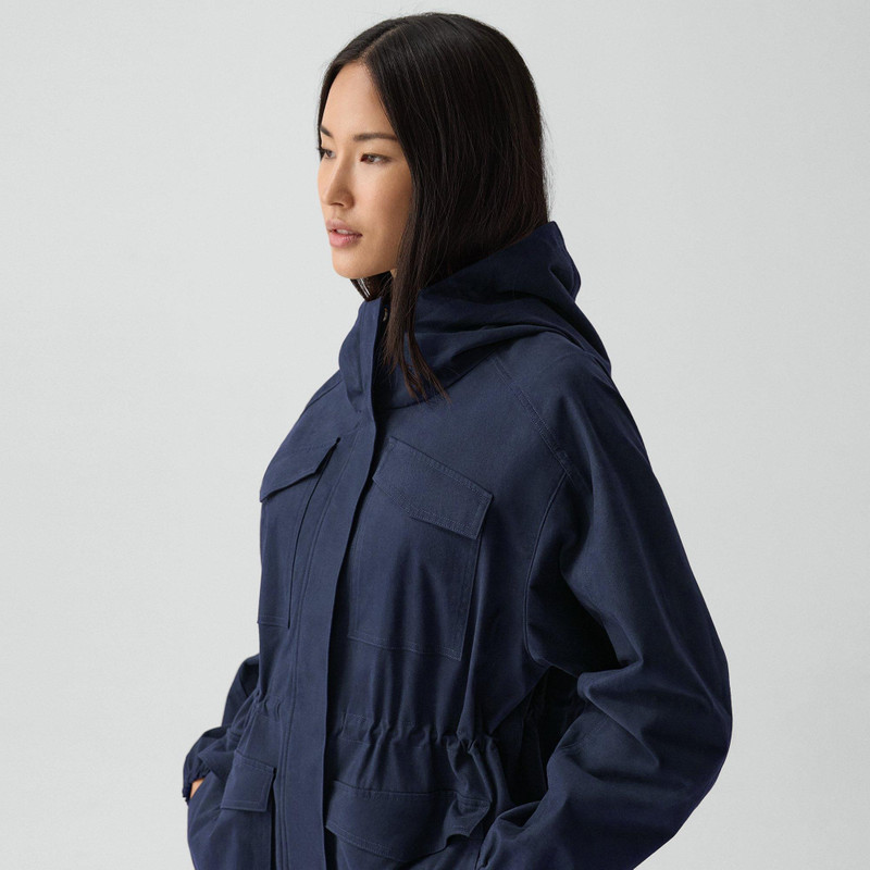 Cinched Windbreaker Jacket in Brushed Chino 5