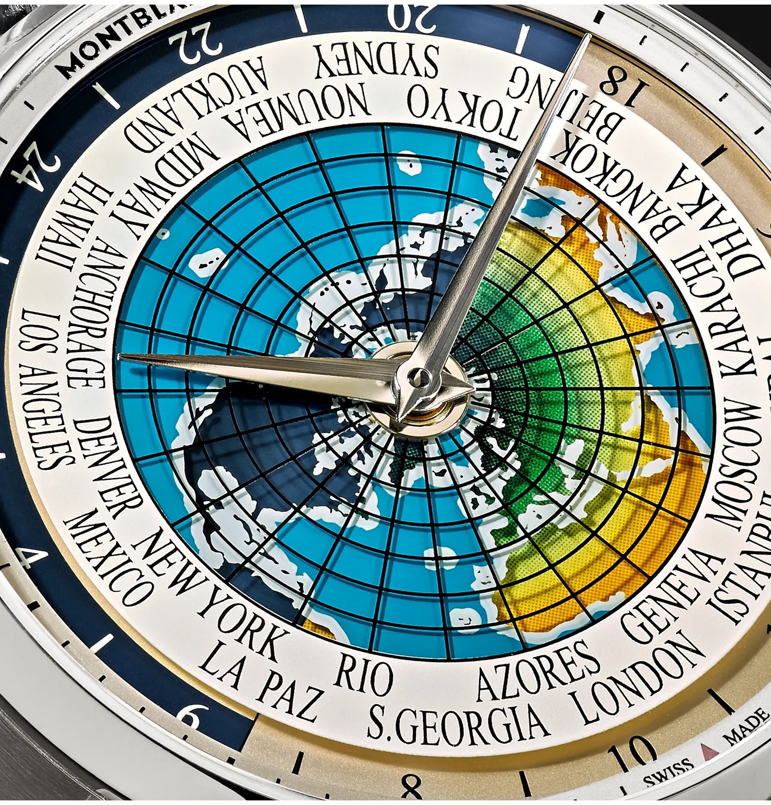 Heritage Spirit Orbis Terrarum LATIN UNICEF 41mm Stainless Steel and Alligator Watch, Ref. No. 11653 - 6