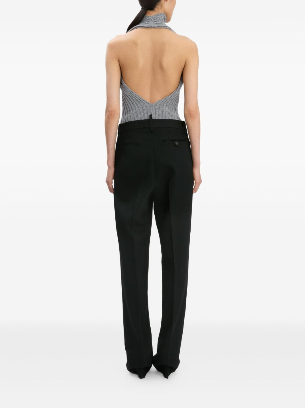 ribbed halter neck top - 3