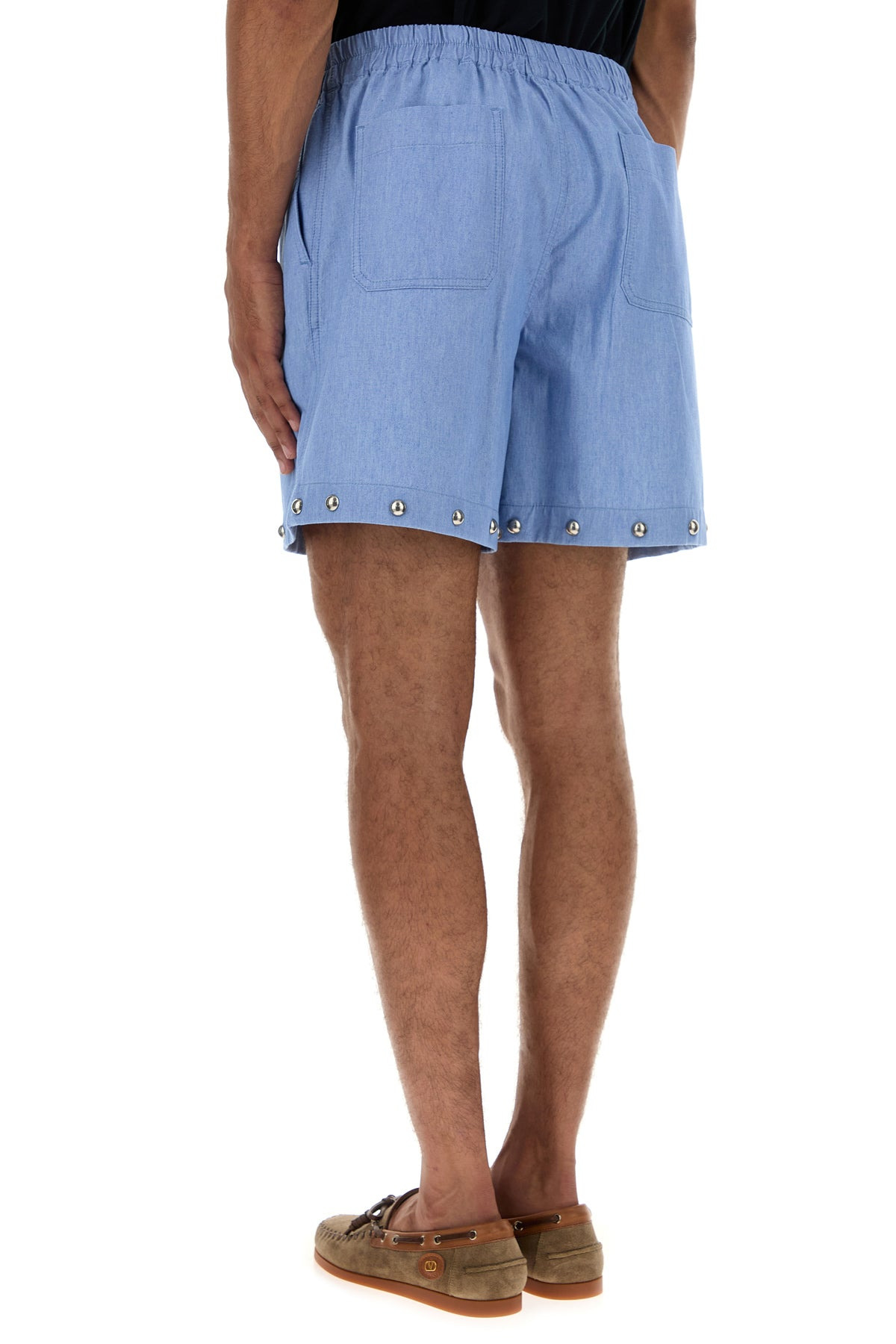 Light-blue denim bermuda shorts - 4