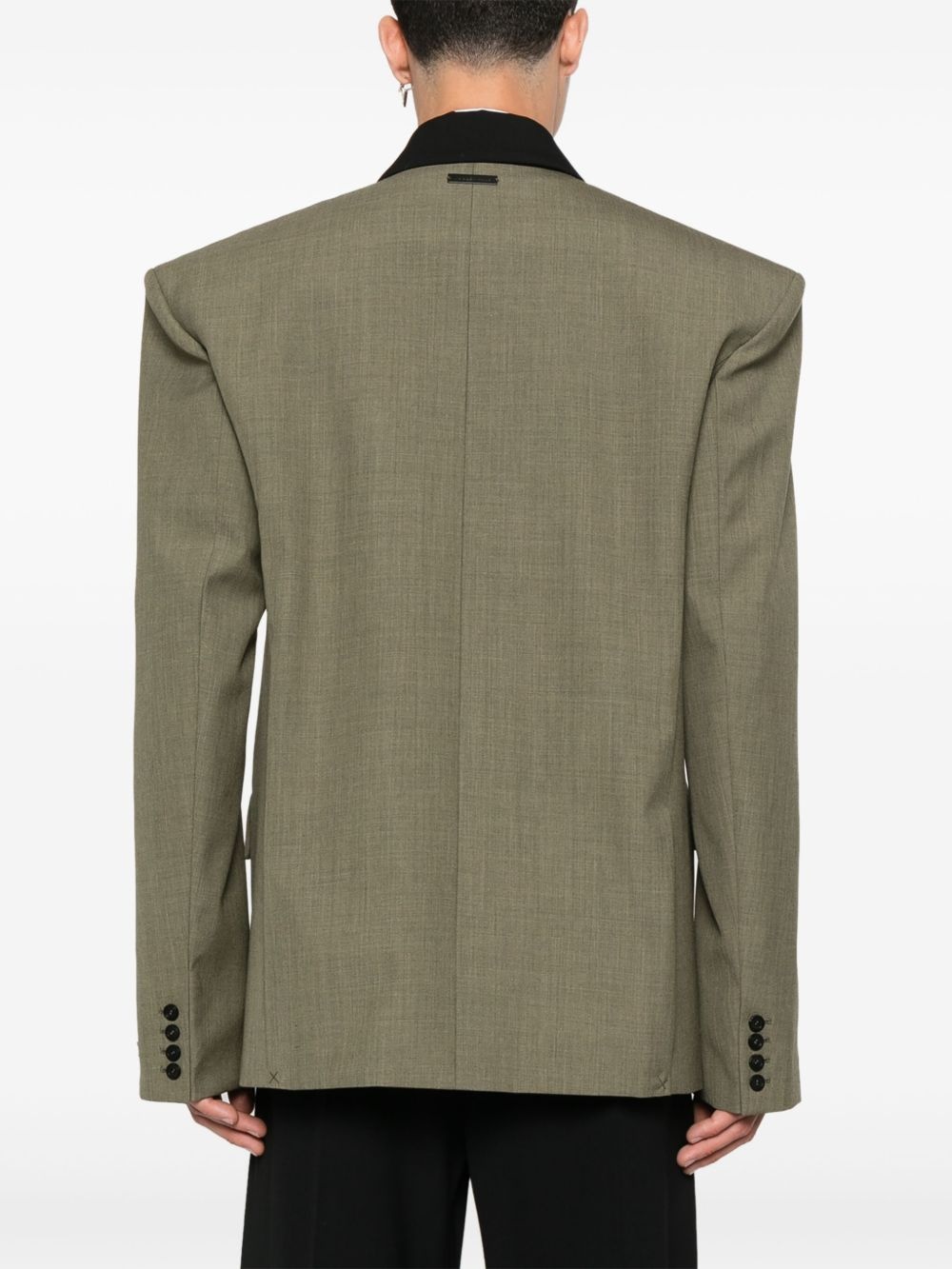 contrast-lapels blazer - 4