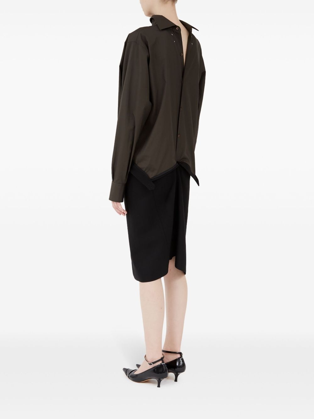 panelled midi dress - 6