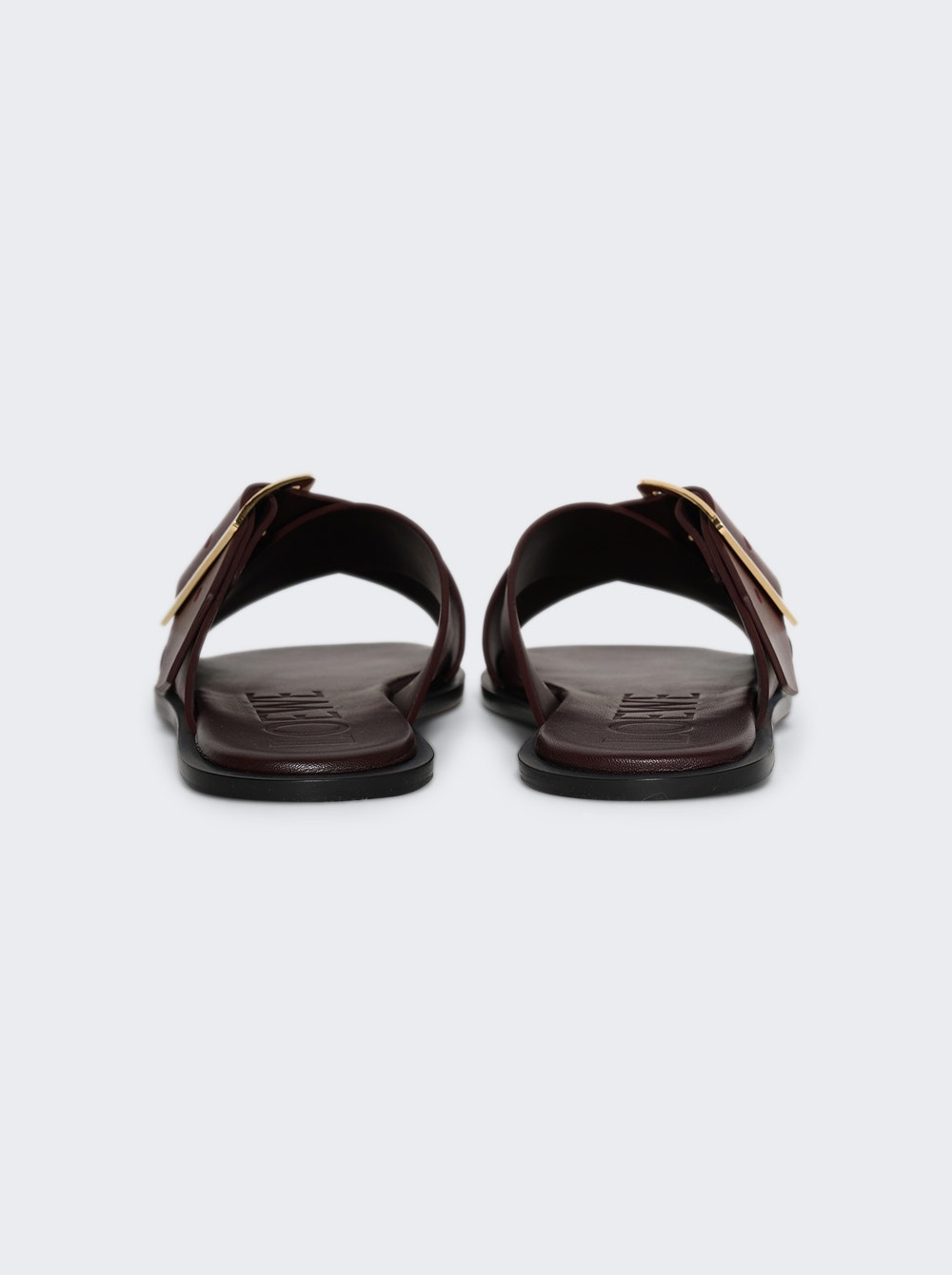 Petal Belt Flat Sandal Burgundy - 4