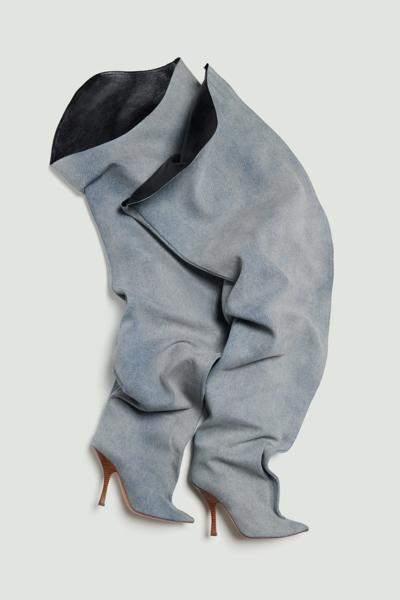 Y/Project Thigh High Scrunch Boots outlook
